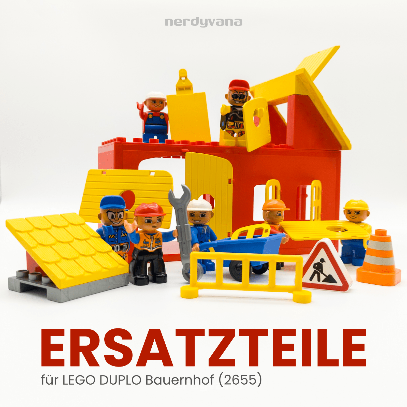 LEGO DUPLO Original Ersatzteile Bauernhof Scheune 2655 Tore Türen Fenster Dächer - nerdyvana.com Hauptbild