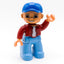 LEGO DUPLO Papa Mann Figur Bauer Bauarbeiter rote Jacke blaue Kappe 47394pb022 - nerdyvana.com