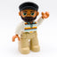 LEGO DUPLO Papa Mann Figur Farmer Bauer Vollbart schwarze Mütze beige 47394pb308 - nerdyvana.com