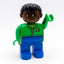 LEGO DUPLO Papa Mann Figur Paketbote Postbote grüne Jacke blaue Hose 4555pb179 - nerdyvana.com