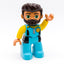 LEGO DUPLO Papa Mann Figur Taucher Diver Bart Medium Azur gelb Fisch 47394pb268 - nerdyvana.com