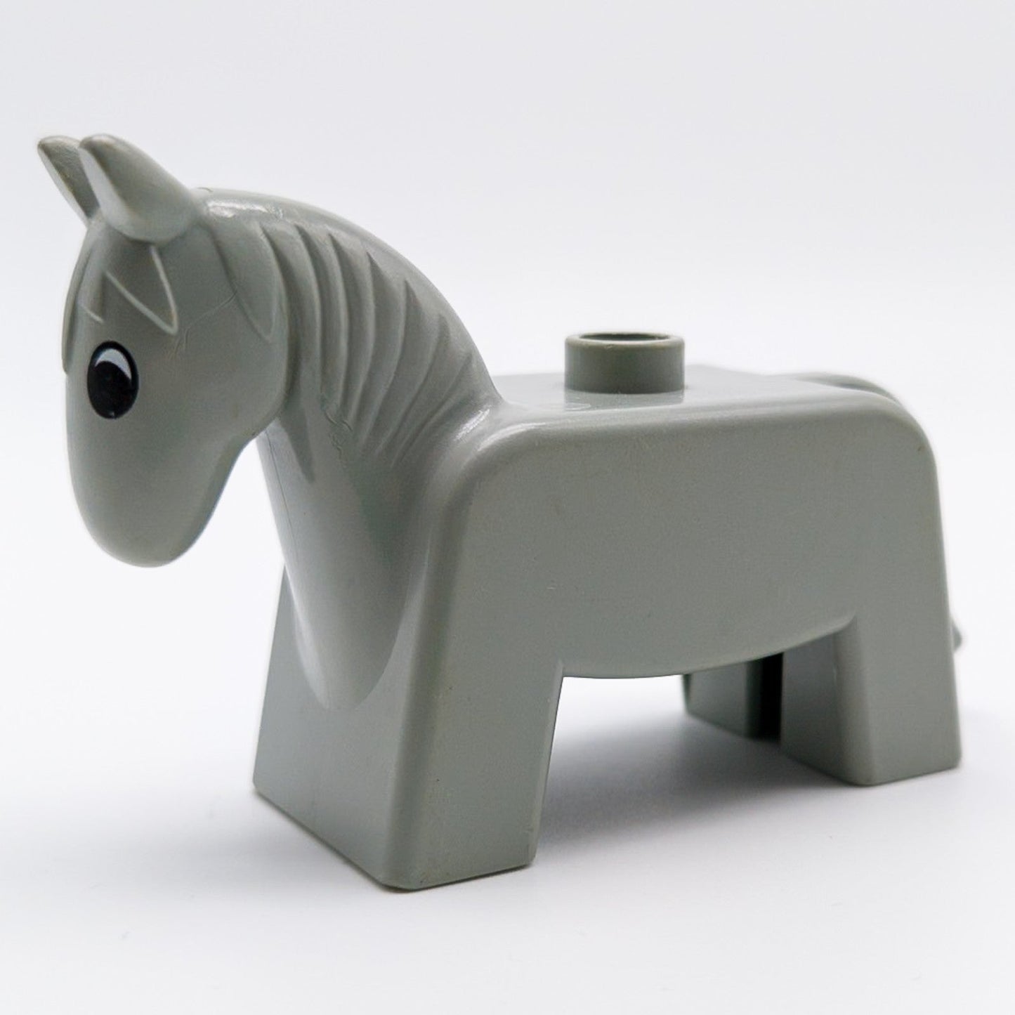 LEGO DUPLO Pferd Figur Hellgrau Bauernhof Tier Pony 4009pb02 - nerdyvana.com