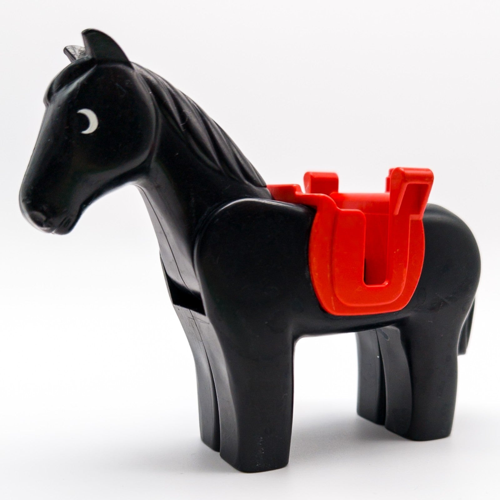 LEGO DUPLO Pferd Schwarz roter Sattel Kopf beweglich Western Ranch 2173c01pb01 - nerdyvana.com Hauptbild