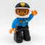 LEGO DUPLO Polizei Figur Motorradpolizist Helm Funkgerät schwarz 47394pb261 - nerdyvana.com