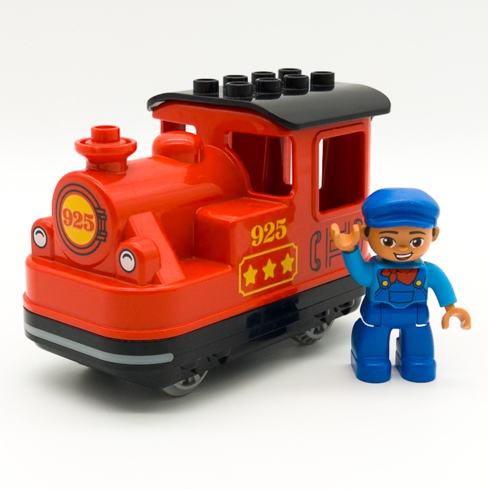 LEGO DUPLO Push & Go Dampflok 925 Rot Lokomotive 10874 mit Lokführer Eisenbahn - nerdyvana.com