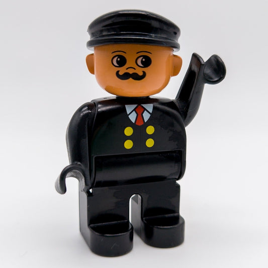 LEGO DUPLO Schaffner Kontrolleur Figur Schnurrbart Eisenbahn Zug Train 4555pb075 - nerdyvana.com