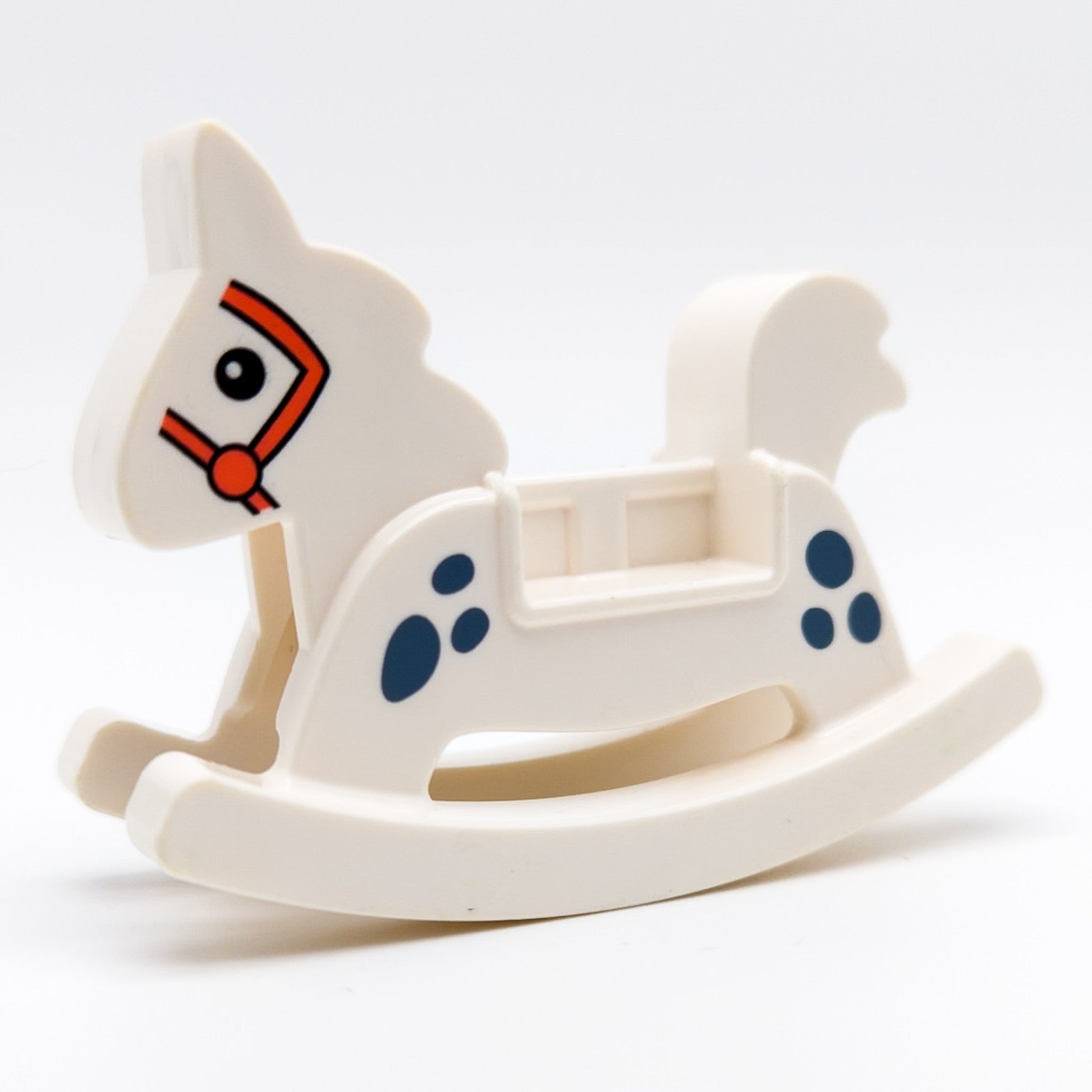 LEGO DUPLO Schaukelpferd weiß blau Pferd Möbel Kinderzimmer Zubehör 65108pb02 - nerdyvana.com