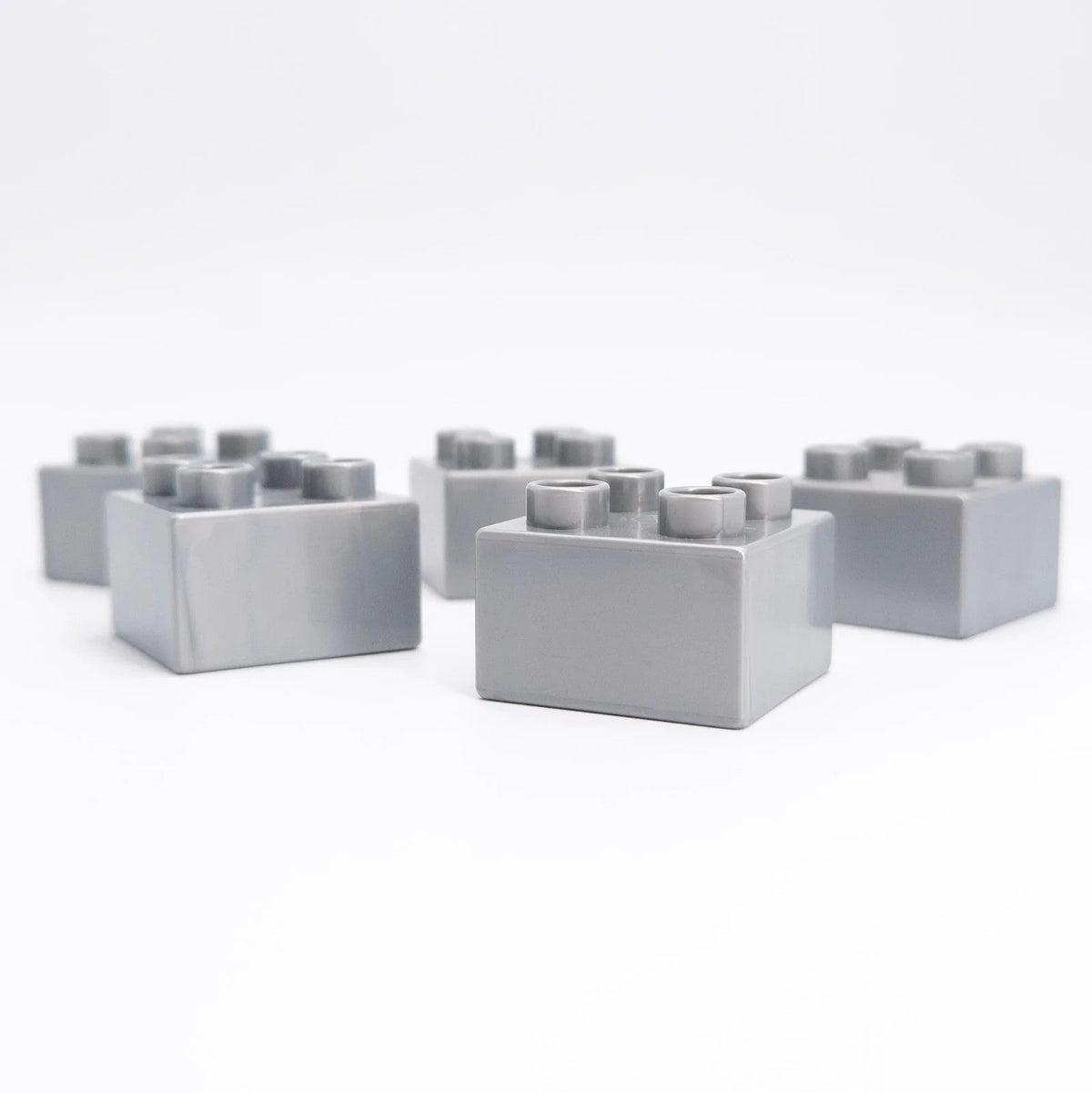 LEGO DUPLO Stein 2x2 Metallic Silber selten Rarität MOC Pearl Light Gray 3437 - nerdyvana.com