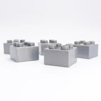 LEGO DUPLO Stein 2x2 Metallic Silber selten Rarität MOC Pearl Light Gray 3437 - nerdyvana.com