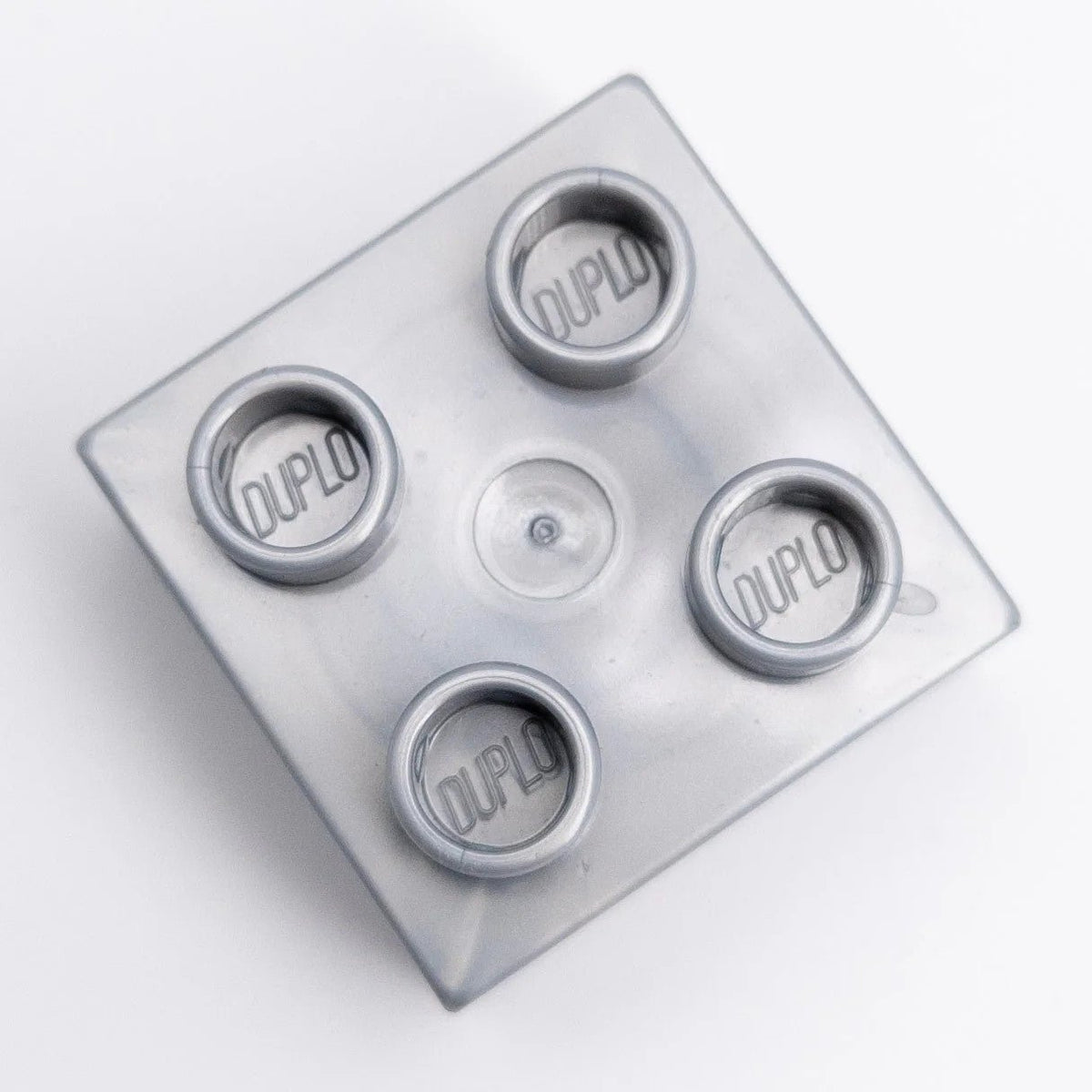 LEGO DUPLO Stein 2x2 Metallic Silber selten Rarität MOC Pearl Light Gray 3437 - nerdyvana.com