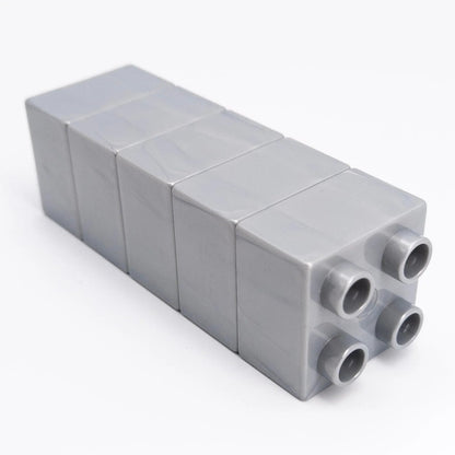 LEGO DUPLO Stein 2x2 Metallic Silber selten Rarität MOC Pearl Light Gray 3437 - nerdyvana.com
