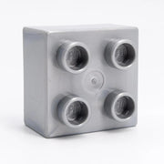 LEGO DUPLO Stein 2x2 Metallic Silber selten Rarität MOC Pearl Light Gray 3437 - nerdyvana.com