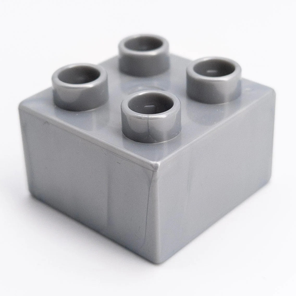 LEGO DUPLO Stein 2x2 Metallic Silber selten Rarität MOC Pearl Light Gray 3437 - nerdyvana.com