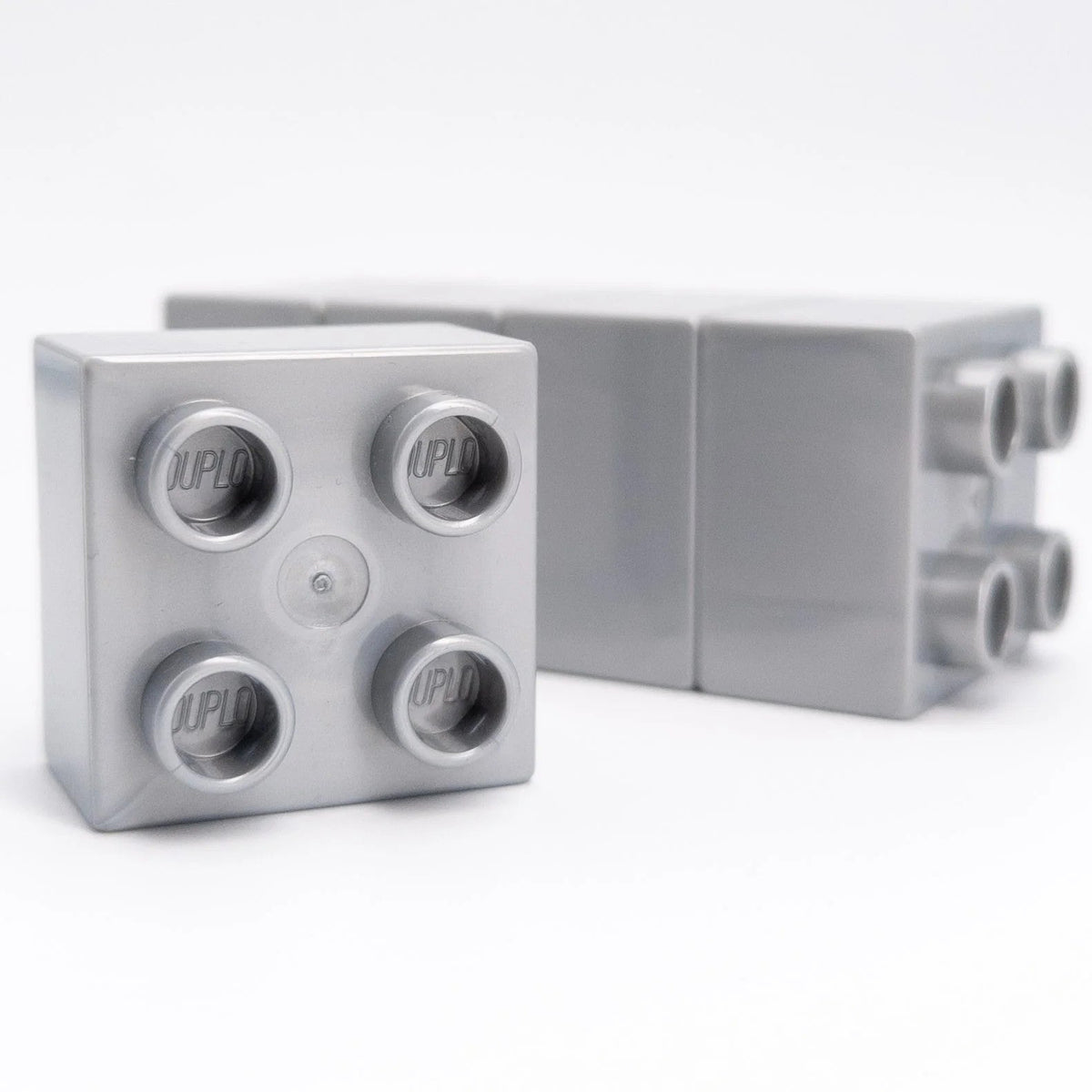 LEGO DUPLO Stein 2x2 Metallic Silber selten Rarität MOC Pearl Light Gray 3437 - nerdyvana.com