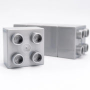 LEGO DUPLO Stein 2x2 Metallic Silber selten Rarität MOC Pearl Light Gray 3437 - nerdyvana.com