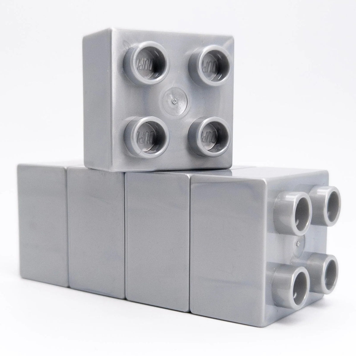 LEGO DUPLO Stein 2x2 Metallic Silber selten Rarität MOC Pearl Light Gray 3437 - nerdyvana.com