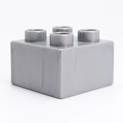 LEGO DUPLO Stein 2x2 Metallic Silber selten Rarität MOC Pearl Light Gray 3437 - nerdyvana.com