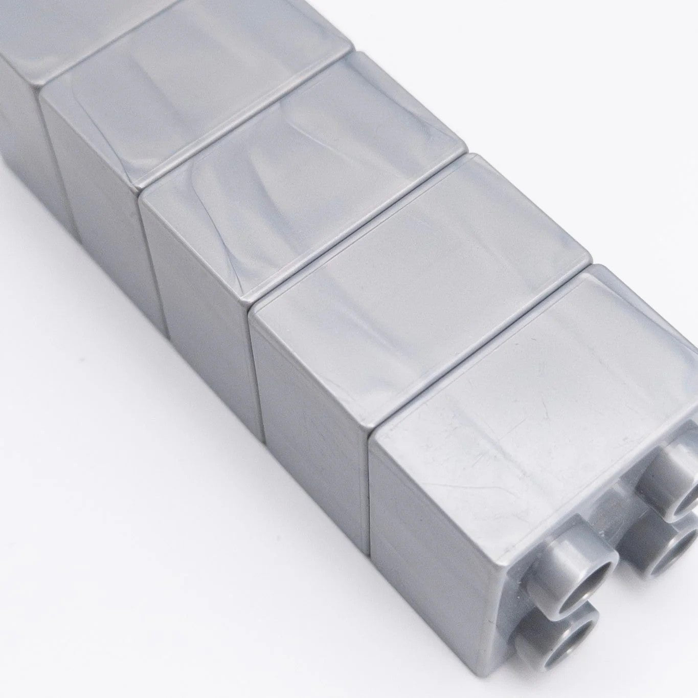 LEGO DUPLO Stein 2x2 Metallic Silber selten Rarität MOC Pearl Light Gray 3437 Zweitbild
