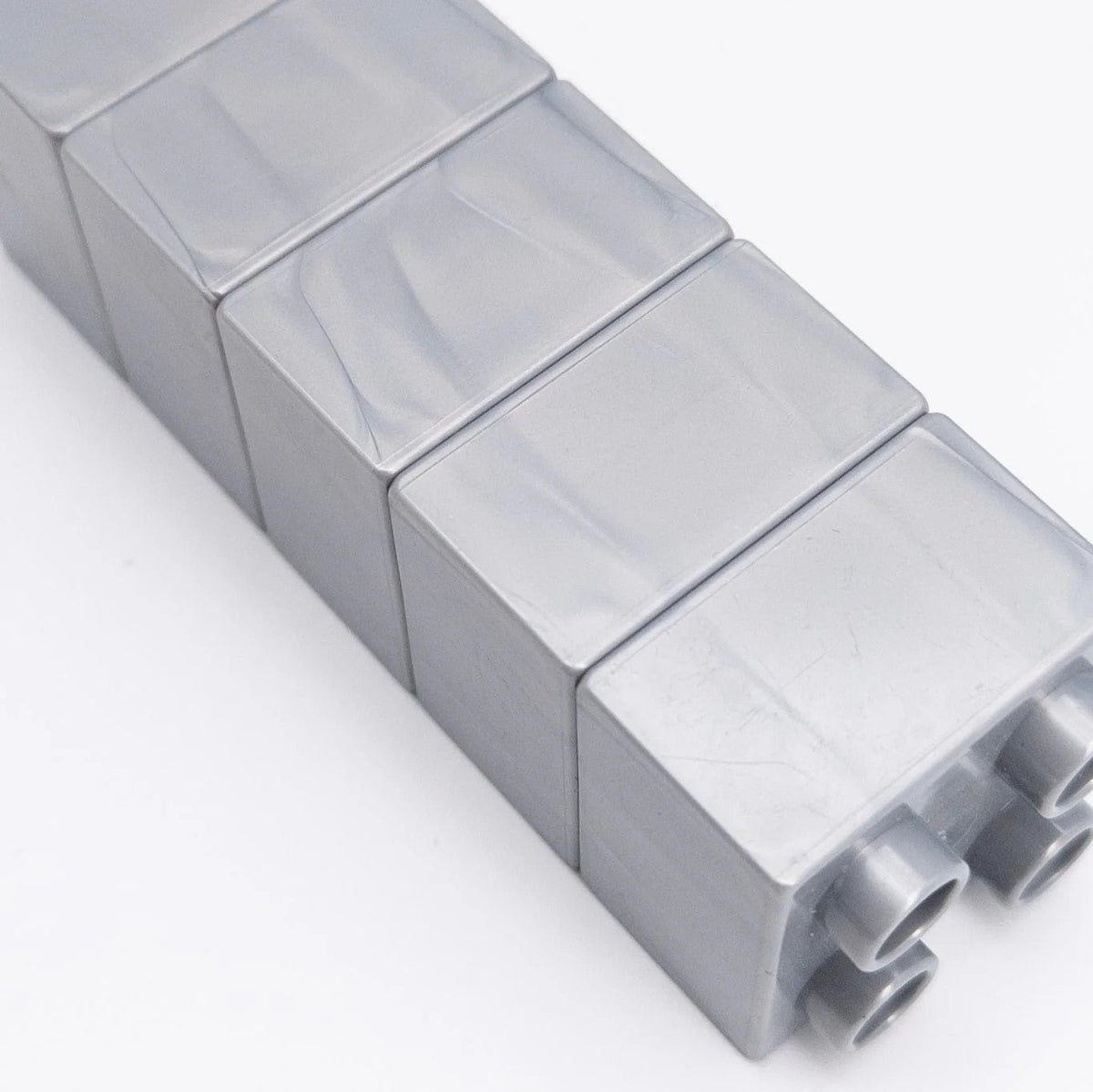 LEGO DUPLO Stein 2x2 Metallic Silber selten Rarität MOC Pearl Light Gray 3437 - nerdyvana.com