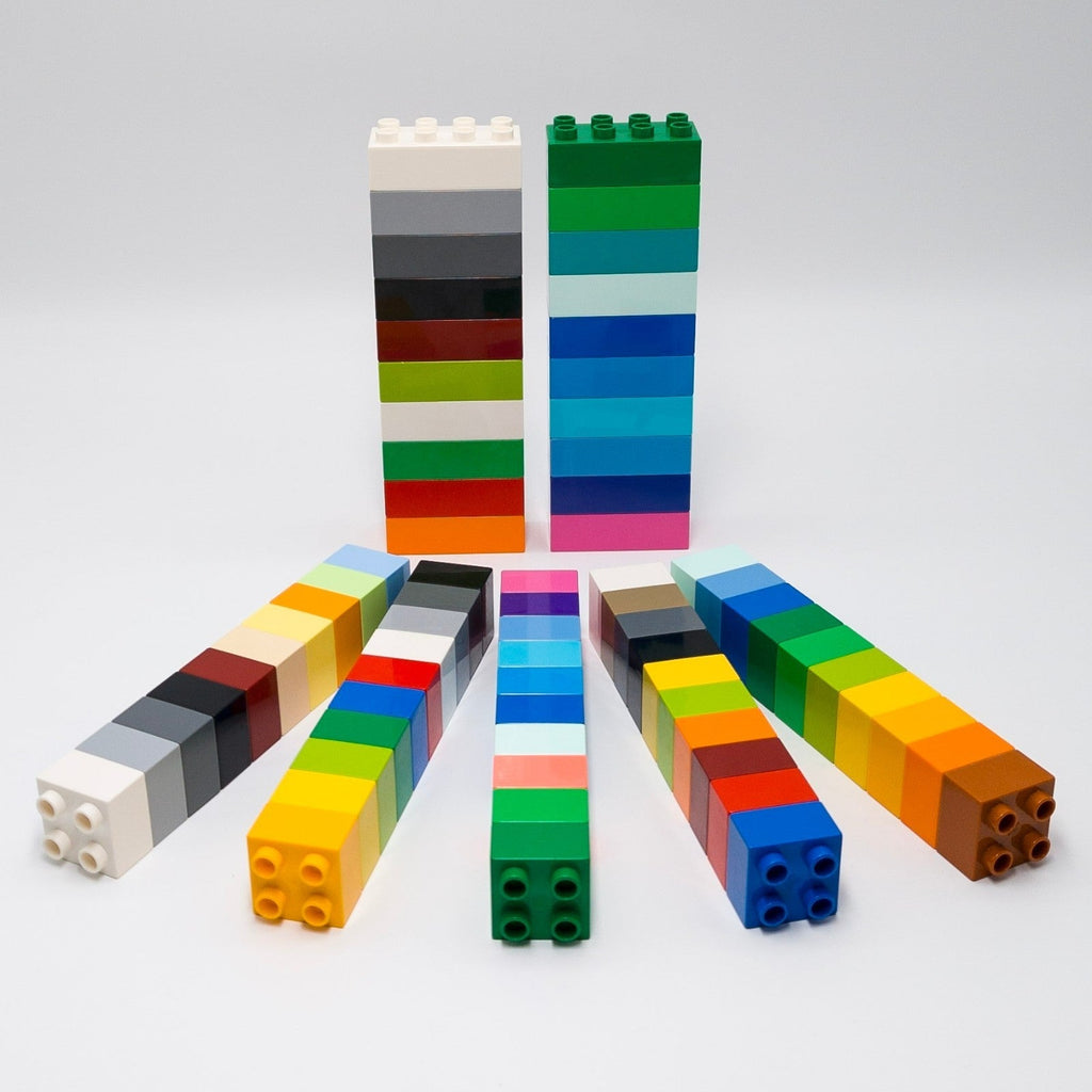 LEGO DUPLO Steine Set 30 50 70 100 Teile 2x2 4er 2x4 8er bunt gemischt 3437 3011 - nerdyvana.com