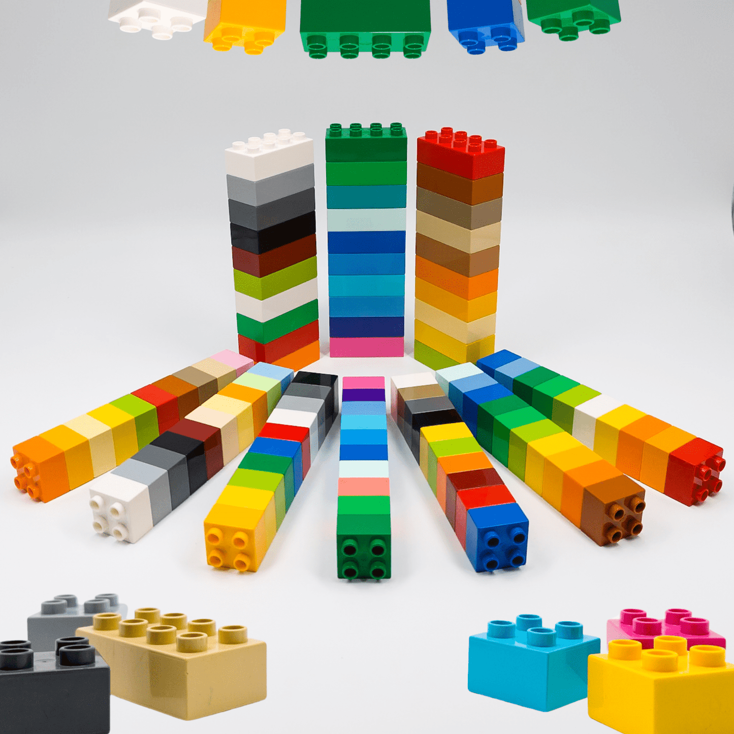 LEGO DUPLO Steine Set 30 50 70 100 Teile 2x2 4er 2x4 8er bunt gemischt 3437 3011 - nerdyvana.com