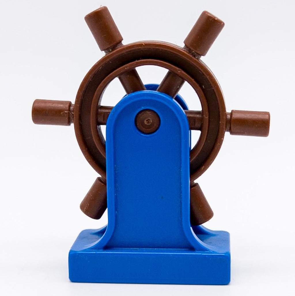 LEGO DUPLO Steuerrad Schiffsrad blau braun Boot Hafen Schiff Ersatzteil 4658c02 - nerdyvana.com