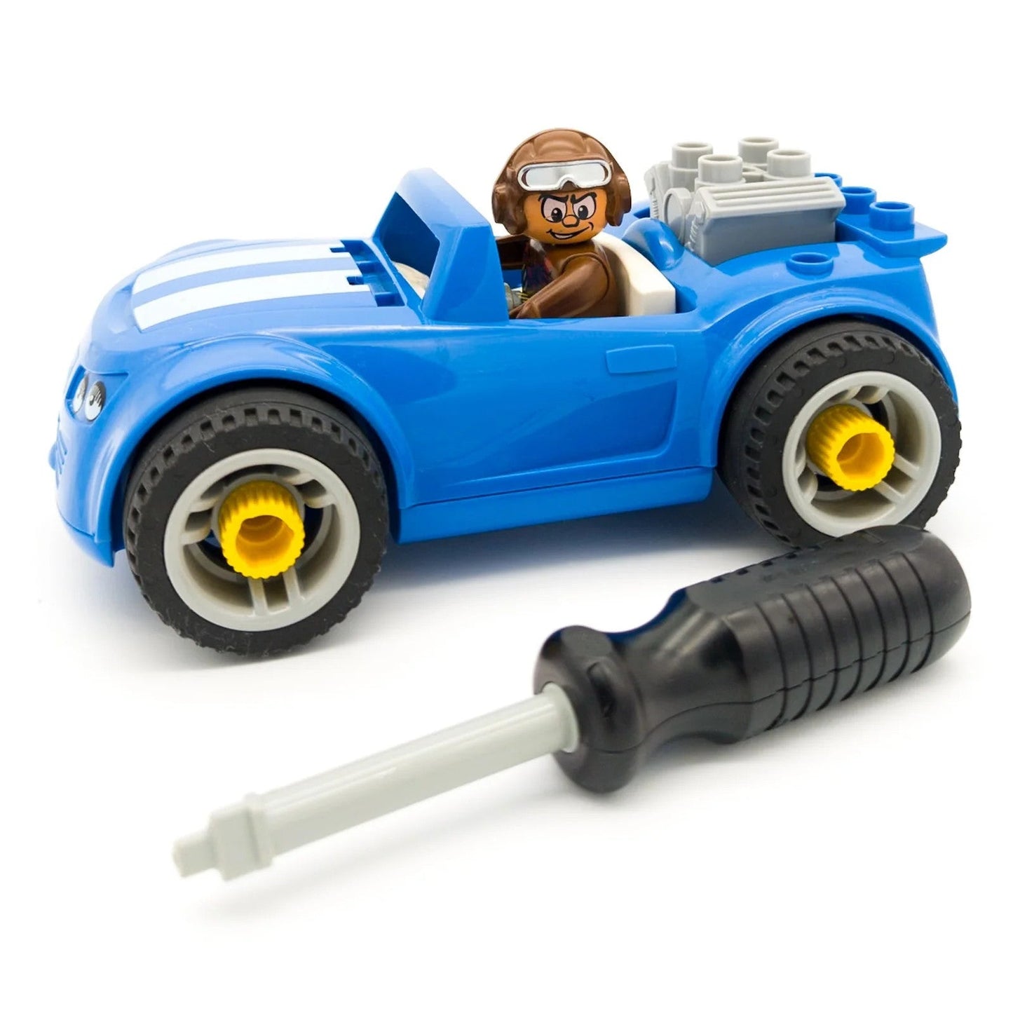 LEGO DUPLO Toolo Sportwagen Rennwagen mit Schraubendreher Motorblock Figur Top - nerdyvana.com