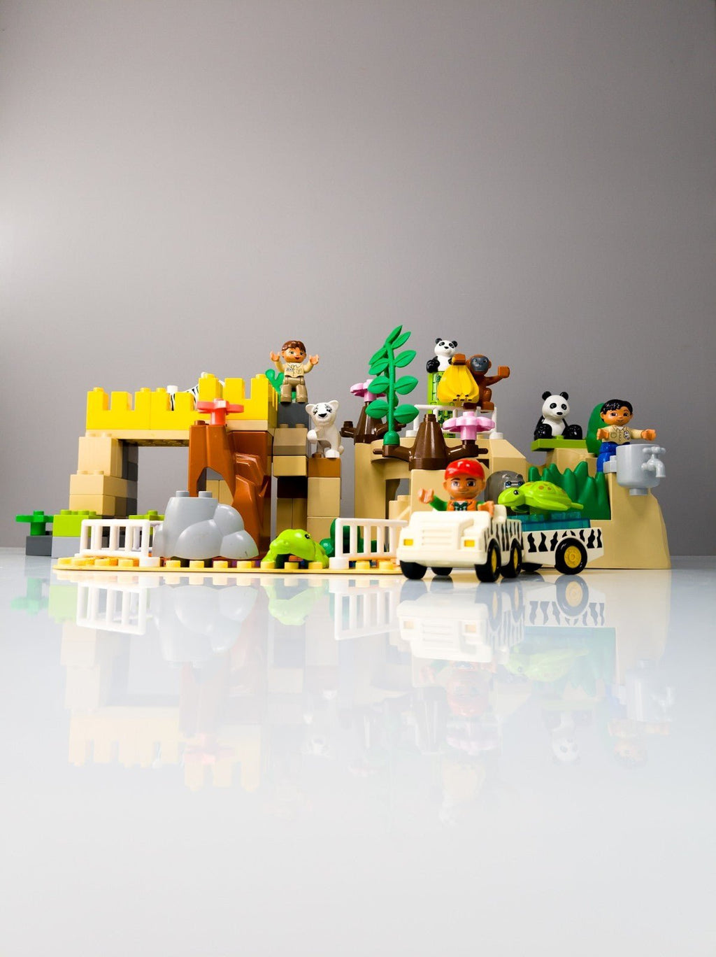 LEGO DUPLO XXL Zoo Tiere Figuren 3D Felsen Grundplatten Wasser Eis nerdycustom - nerdyvana.com