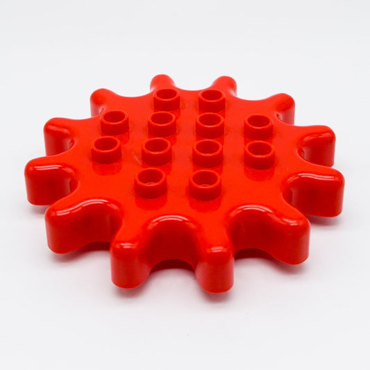 LEGO DUPLO Zahnrad 12 Zähne Rummel Kirmes Karussell Antrieb Blume rot 6x6 26835 - nerdyvana.com