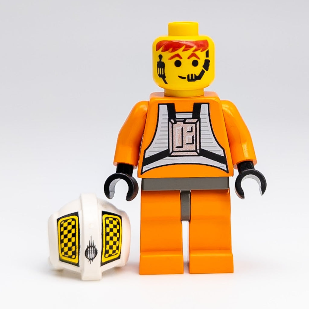 LEGO Star Wars Minifigur X - Wing Pilot Dutch Vander SW0033 Orange Helm Vintage - nerdyvana.com