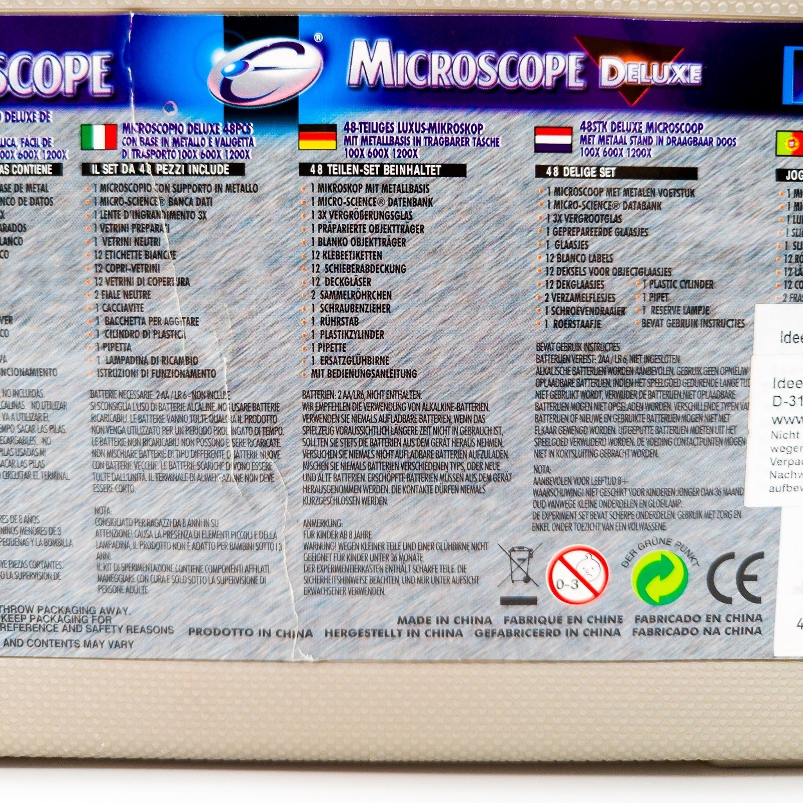 Microscope Deluxe Set Idee+Spiel 100x 600x 1200x Mikroskopkasten 90er NEU & OVP - nerdyvana.com