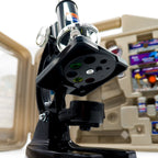 Microscope Deluxe Set Idee+Spiel 100x 600x 1200x Mikroskopkasten 90er NEU & OVP - nerdyvana.com