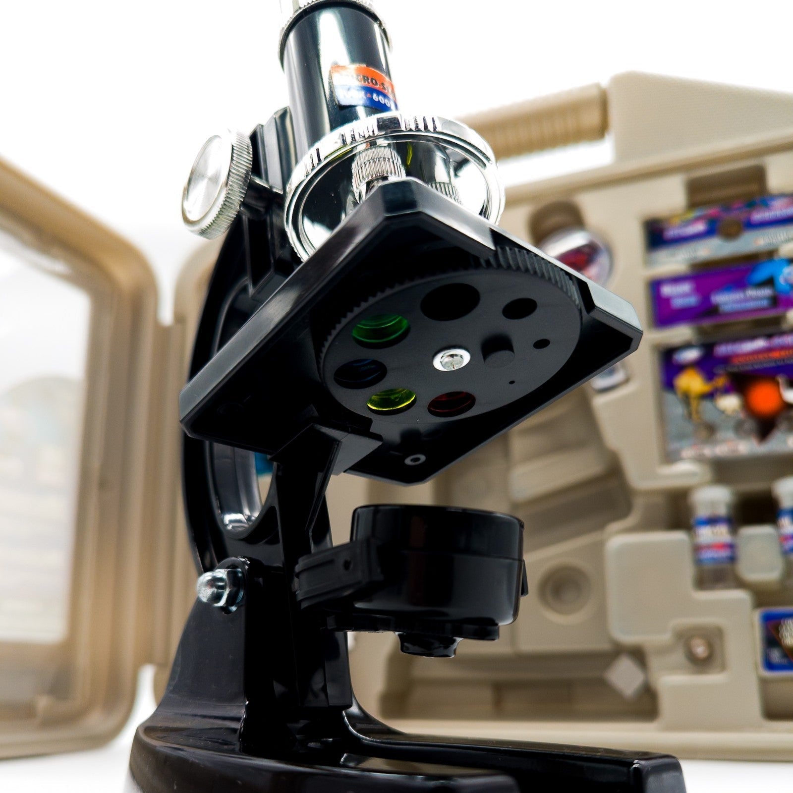 Microscope Deluxe Set Idee+Spiel 100x 600x 1200x Mikroskopkasten 90er NEU & OVP - nerdyvana.com