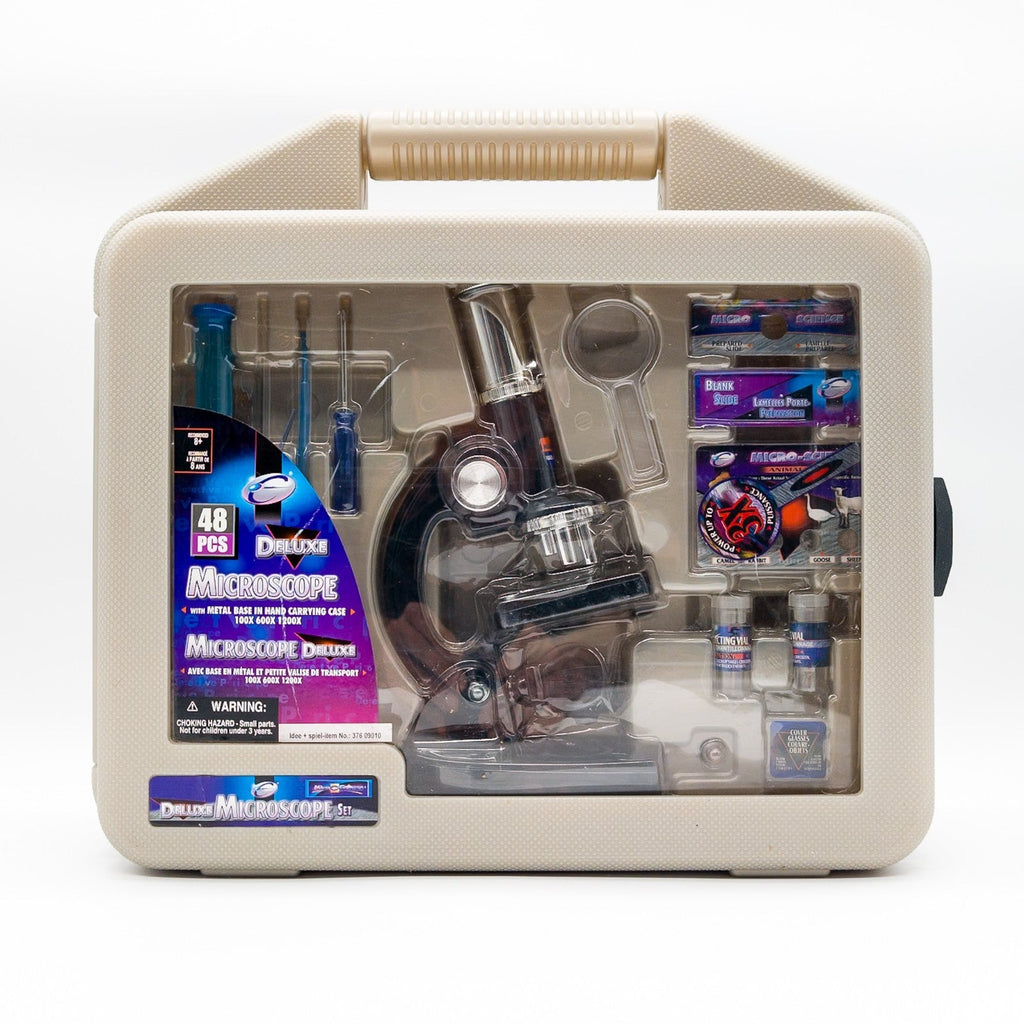 Microscope Deluxe Set Idee+Spiel 100x 600x 1200x Mikroskopkasten 90er NEU & OVP - nerdyvana.com