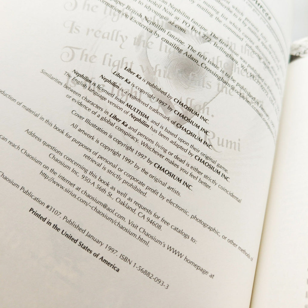 Nephilim Liber Ka Chaosium Inc 1997 Rollenspiel Erweiterung - nerdyvana.com