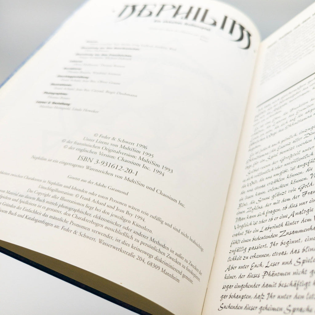 Nephilim Rollenspiel Regelwerk Feder & Schwert 1996 Hardcover - nerdyvana.com