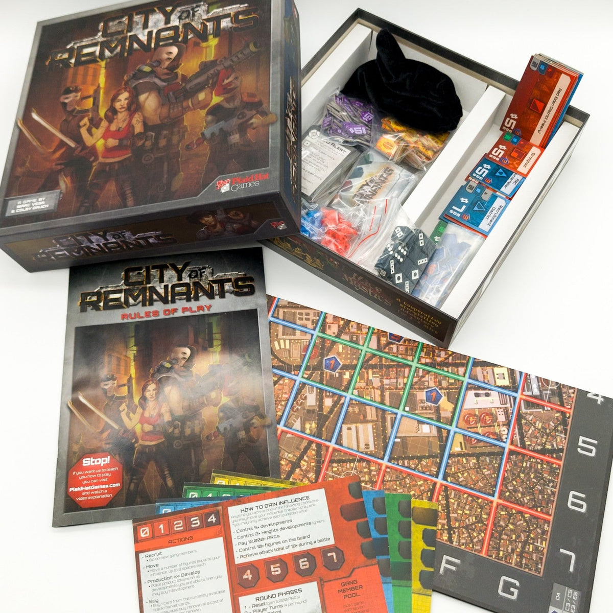 Plaid Hat Games City of Remnants Brettspiel komplett Sammlerzustand 2012 - nerdyvana.com