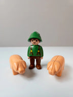 PLAYMOBIL 1.2.3 Junior Bauer mit Traktor Bauernhof Tiere Weide nerdycustom - nerdyvana.com