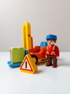 PLAYMOBIL 1.2.3 Junior Figuren - Set mit Gabelstapler & Zubehör nerdycustom - nerdyvana.com