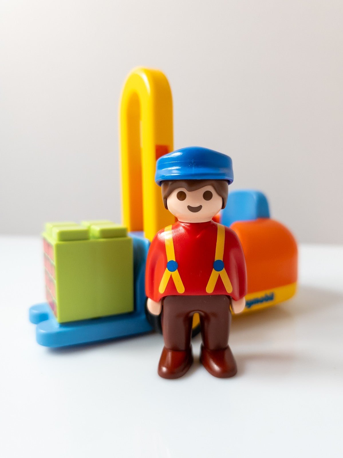 PLAYMOBIL 1.2.3 Junior Figuren-Set mit Gabelstapler & Zubehör nerdycustom - nerdyvana.com