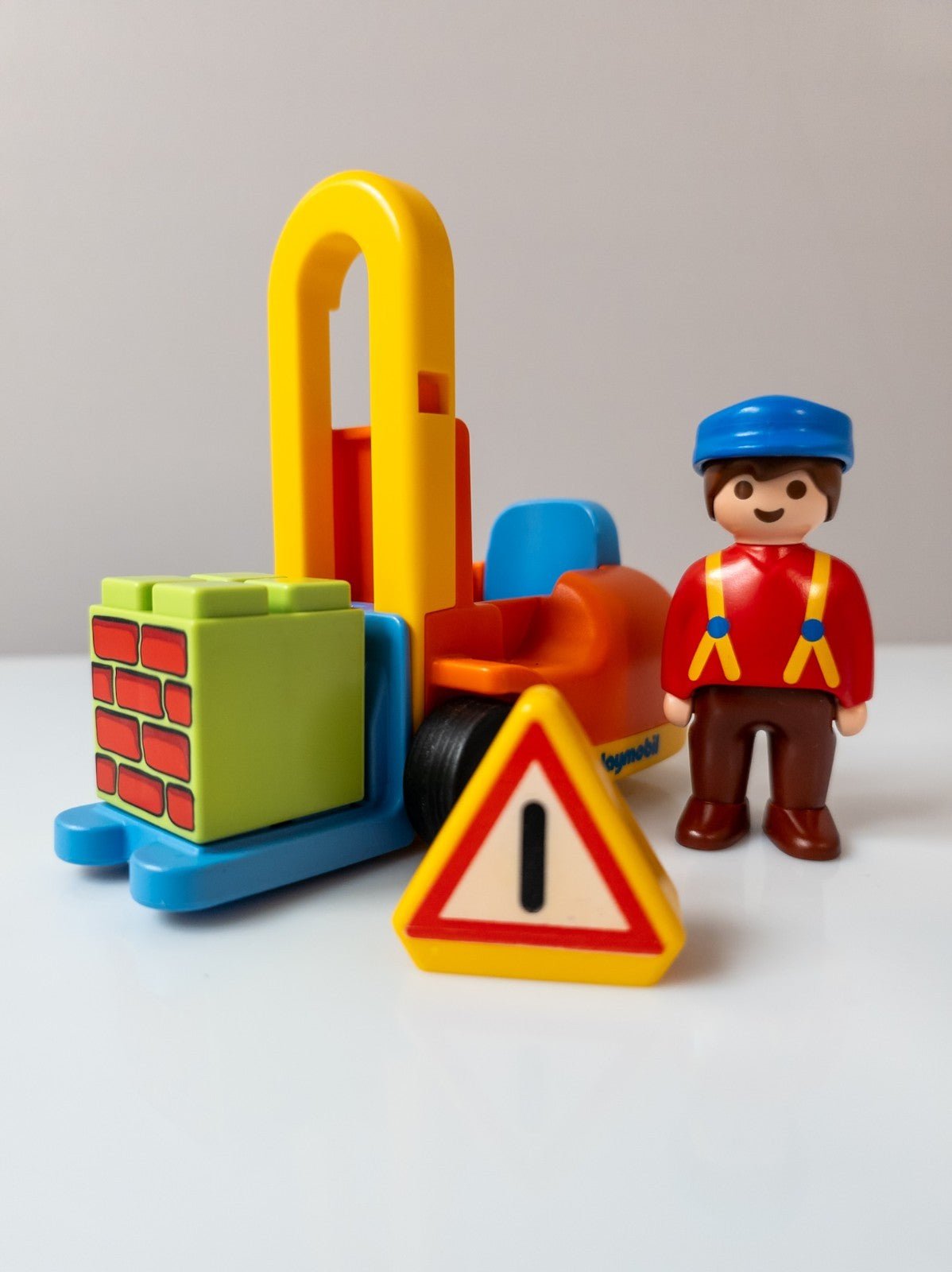 PLAYMOBIL 1.2.3 Junior Figuren - Set mit Gabelstapler & Zubehör nerdycustom - nerdyvana.com
