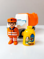 PLAYMOBIL 1.2.3 Junior Müllabfuhr Recycling LKW Müllauto Figur nerdycustom - nerdyvana.com