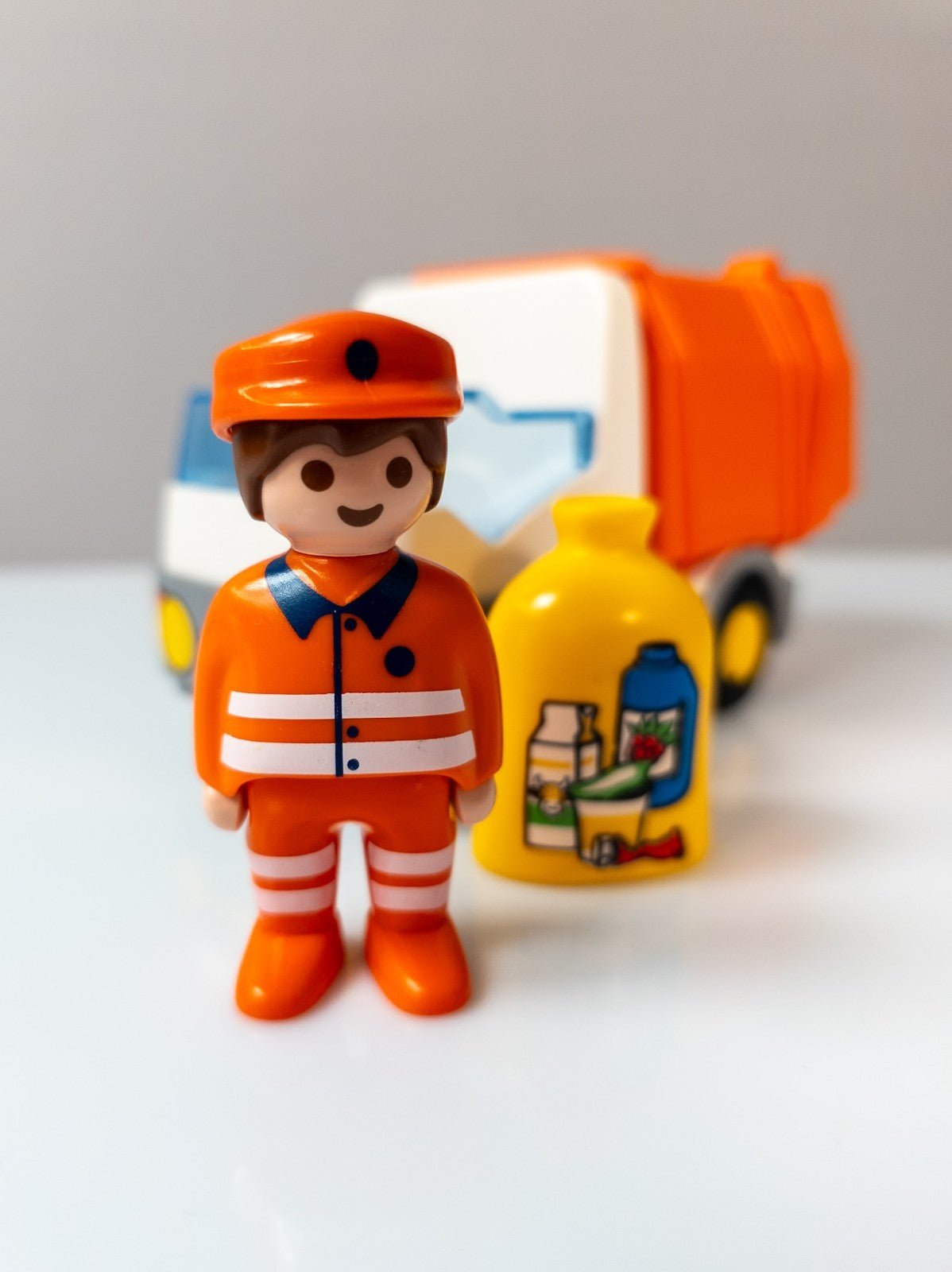 PLAYMOBIL 1.2.3 Junior Müllabfuhr Recycling LKW Müllauto Figur nerdycustom - nerdyvana.com