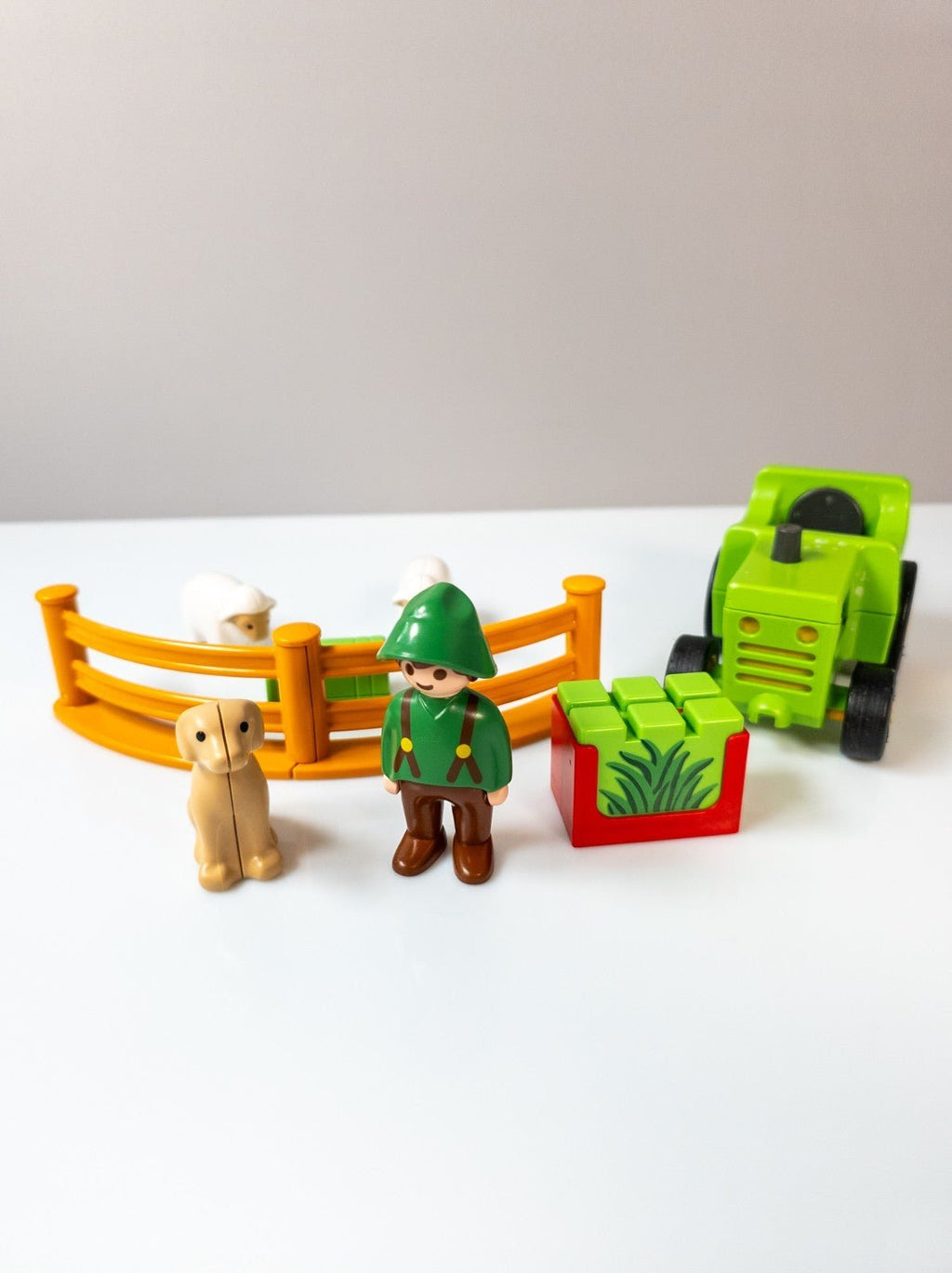 PLAYMOBIL 1.2.3 Junior Schäfer & Schafe Hund Traktor Bauernhof nerdycustom - nerdyvana.com