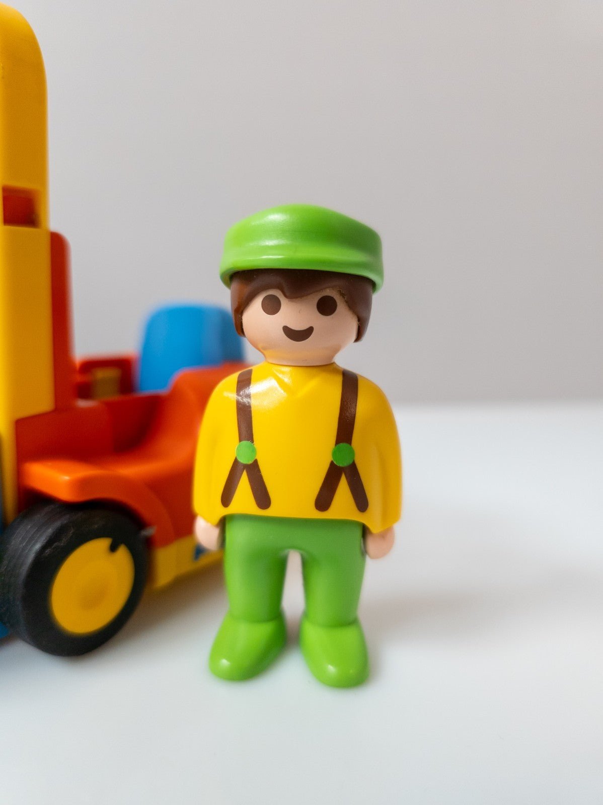PLAYMOBIL 1.2.3 Junior Staplerfahrer Klaus Gabelstapler Lager nerdycustom - nerdyvana.com