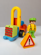 PLAYMOBIL 1.2.3 Junior Staplerfahrer Klaus Gabelstapler Lager nerdycustom - nerdyvana.com