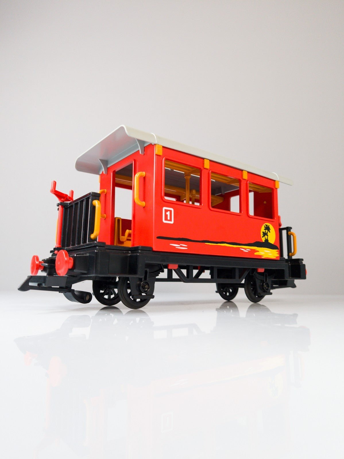 PLAYMOBIL 4117 Personenwagen Rot Palmen Spur G LGB Eisenbahn Waggon Top Zustand Zweitbild