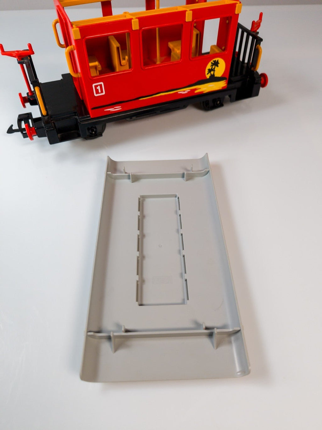 PLAYMOBIL 4117 Personenwagen Rot Palmen Spur G LGB Eisenbahn Waggon Top Zustand - nerdyvana.com