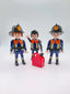 PLAYMOBIL Figuren Feuerwehr - Crew 3 Männer und Zubehör nerdycustom MOC Edition - nerdyvana.com
