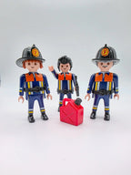 PLAYMOBIL Figuren Feuerwehr-Crew 3 Männer und Zubehör nerdycustom MOC Edition - nerdyvana.com
